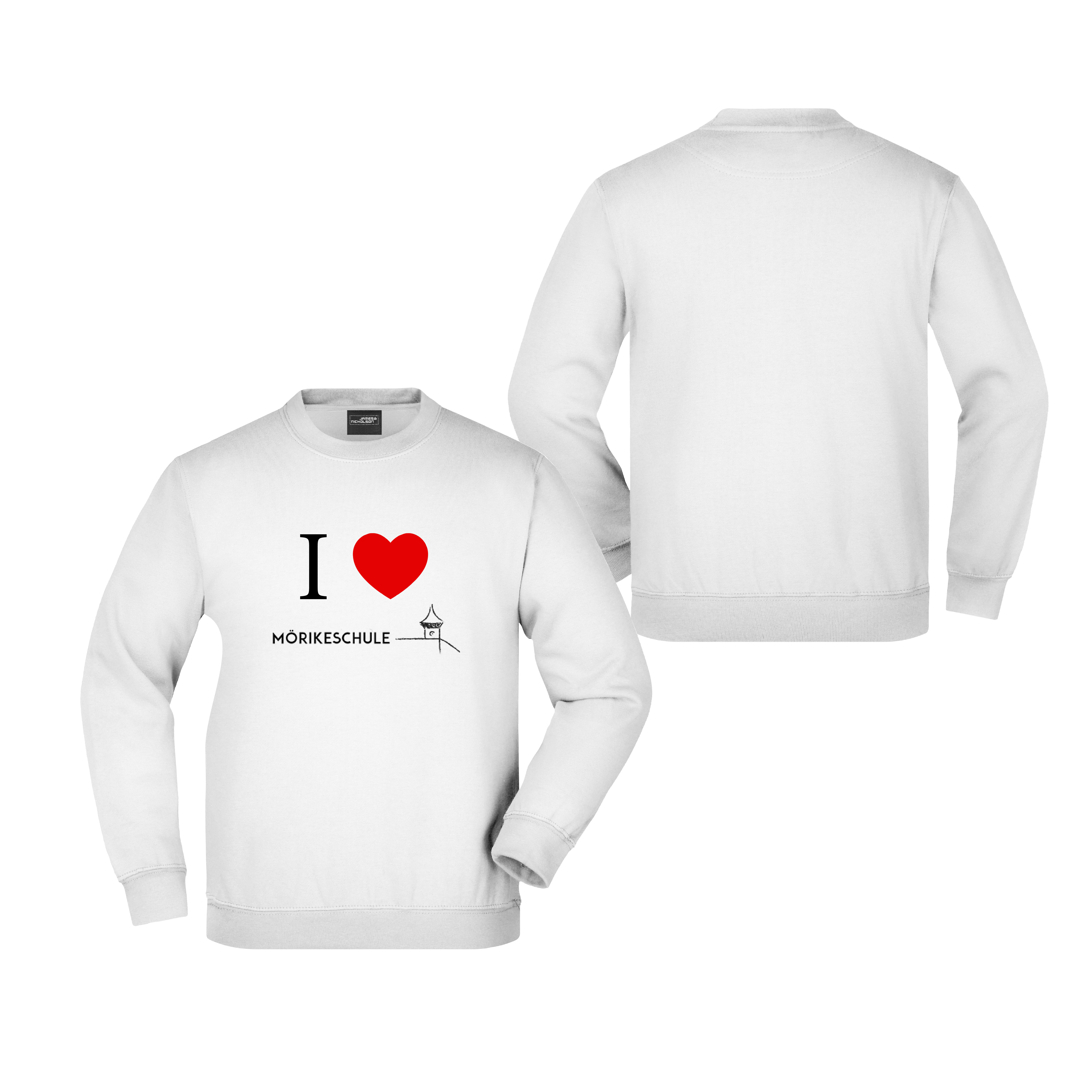 Sweatshirt Mörikeschule weiß